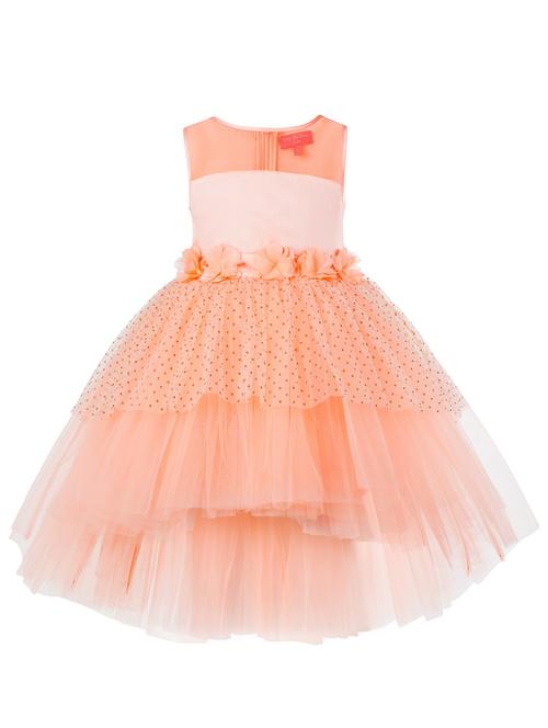 orange net frock - 19169123 - Standard Image - 0