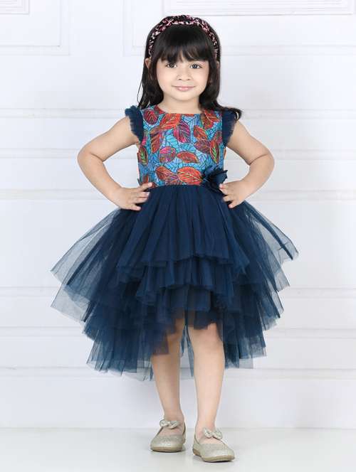 blue net frock - 19169136 - Standard Image - 0