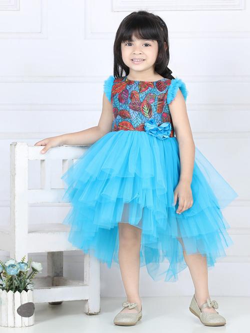 blue net frock - 19169138 - Standard Image - 0