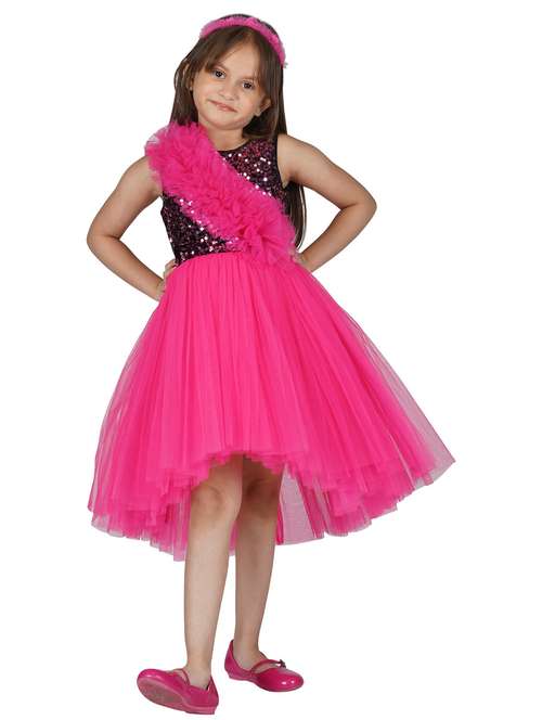 pink net frock - 19169172 -  Standard Image - 0