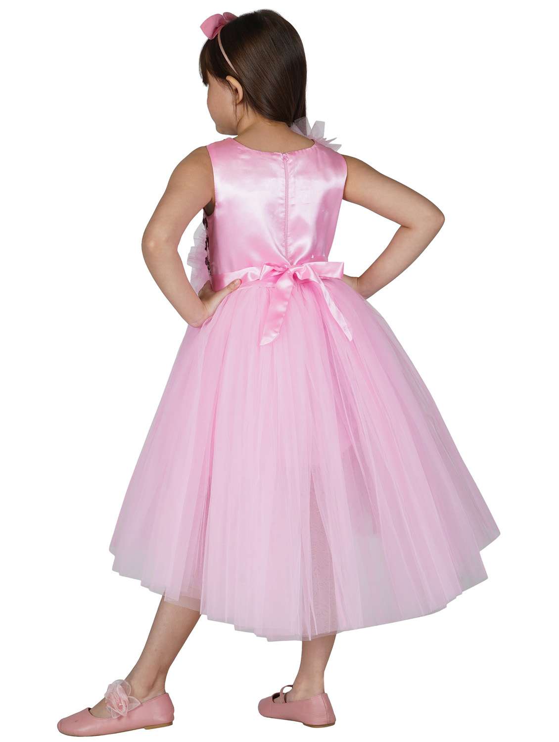 pink net frock - 19169192 -  Standard Image - 3