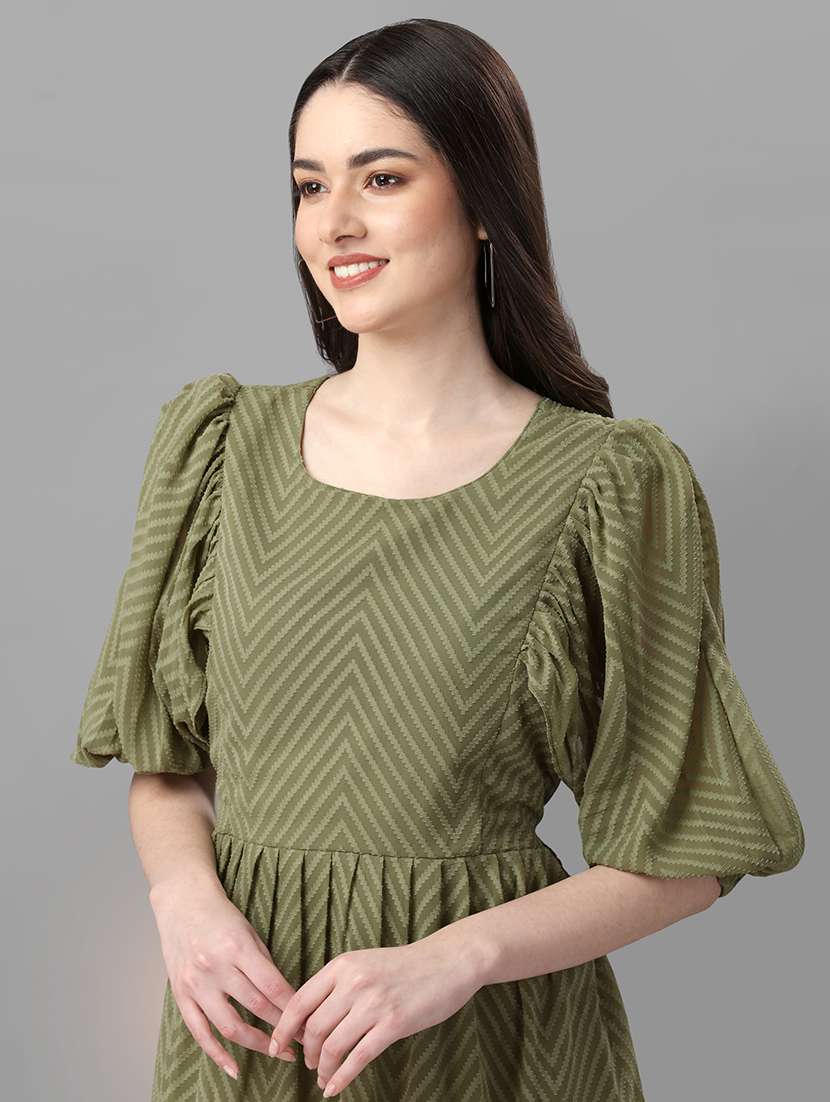 women's tiered dress chevron dress - 19169482 -  Standard Image - 5