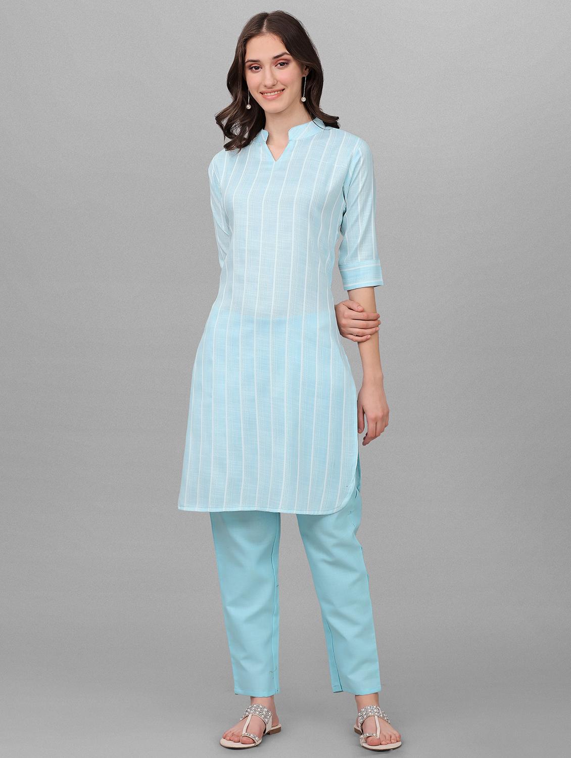 striped kurta pant set - 19169503 - Zoom Image - 0