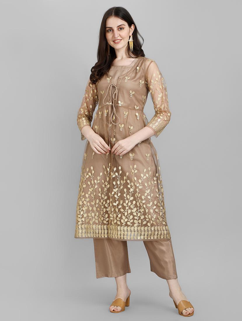 embroidered kurta pant set - 19169558 -  Zoom Image - 0