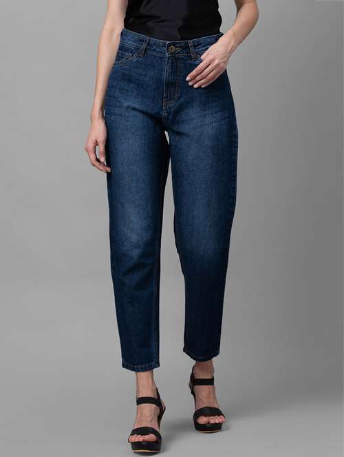women's plain mom fit jeans - 19169672 - Standard Image - 0