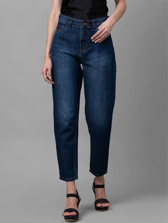 women's plain mom fit jeans - 19169672 - Zoom Image - 0