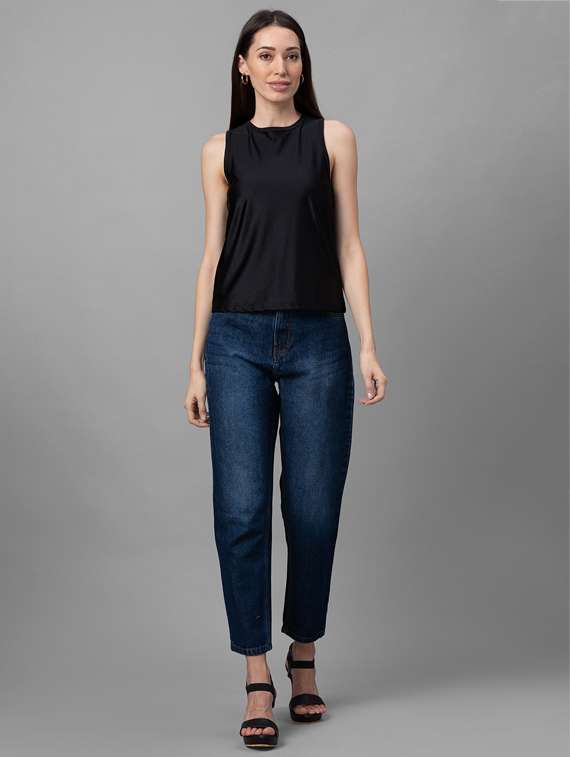 women's plain mom fit jeans - 19169672 - Standard Image - 3