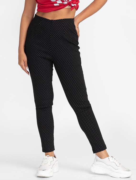 women printed cigarette trouser - 19169677 - Zoom Image - 0