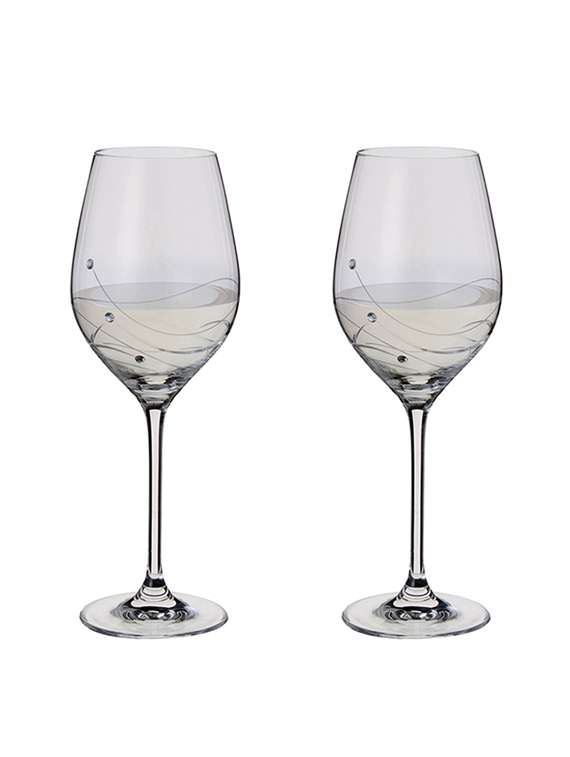 dartington crystal glitz wine glass, set of 2