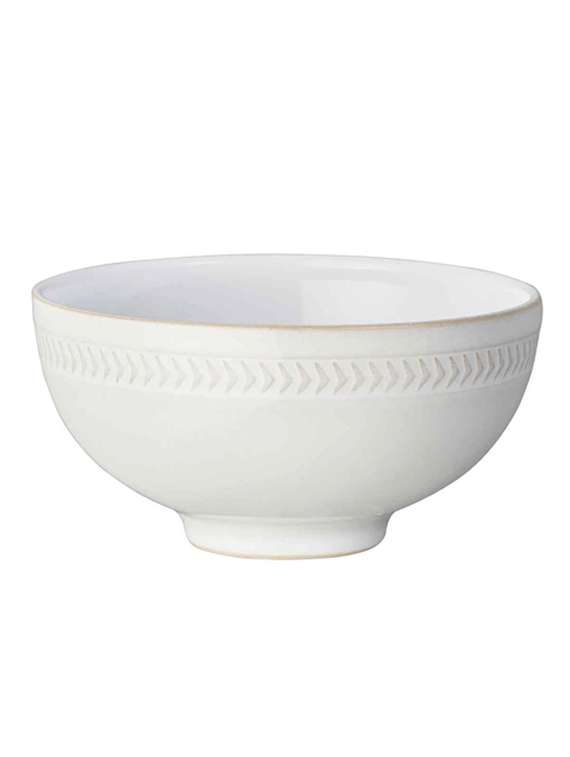 denby natural canvas textured rice bowl