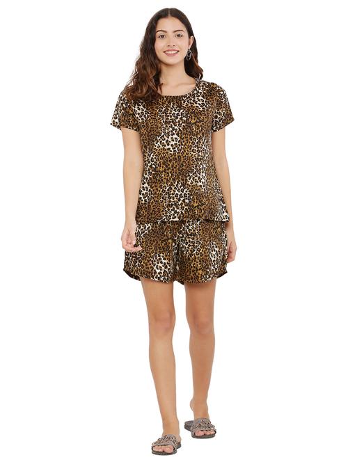 short sleeved printed nightwear set - 19170956 - Standard Image - 0
