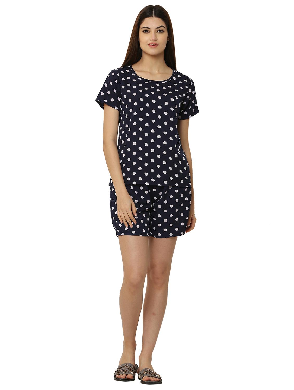 printed top and short nightwear set - 19171020 - Zoom Image - 0