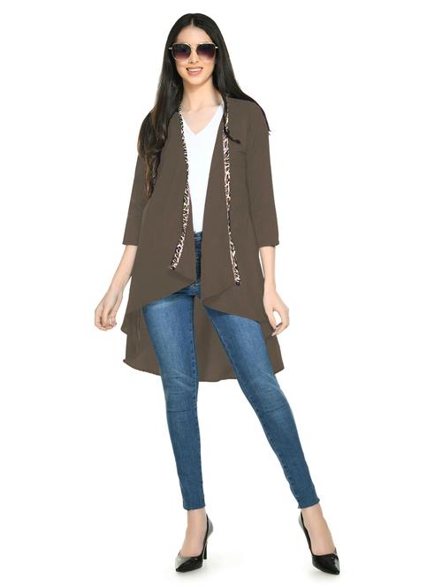 grey crepe shrug - 19171235 - Standard Image - 0