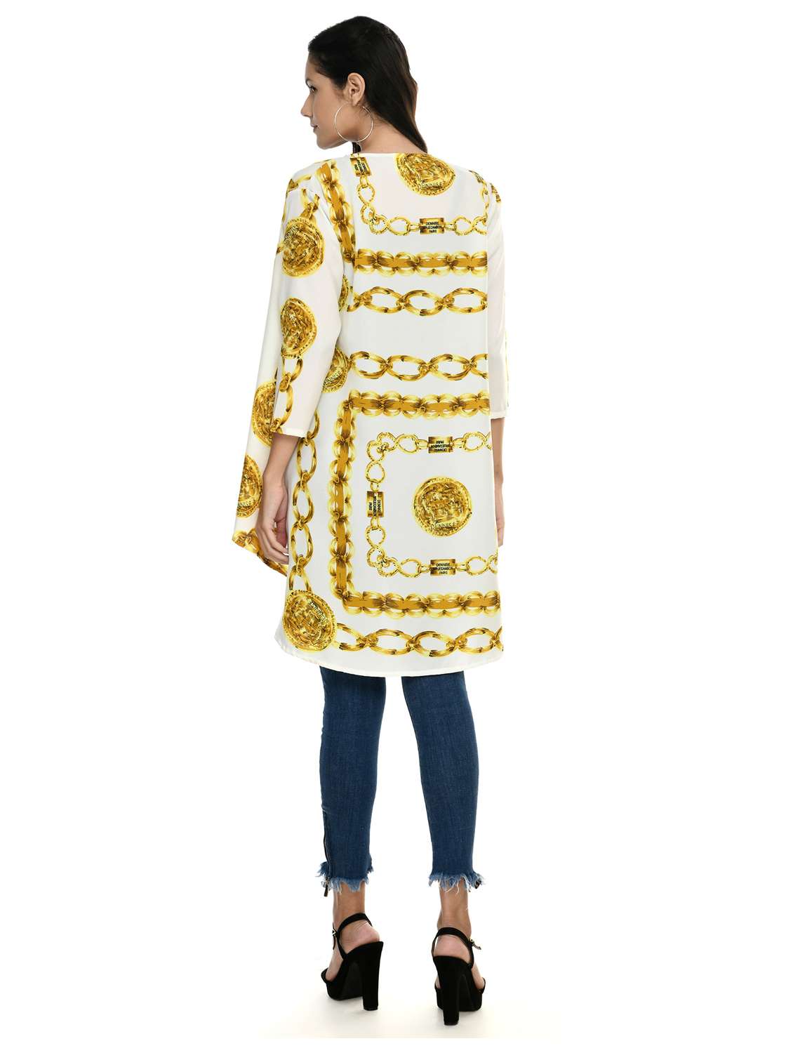white crepe shrug - 19171243 - Standard Image - 3