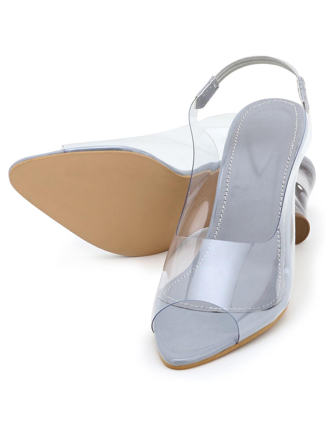 women solid back strap sandal - 19172572 - Standard Image - 3