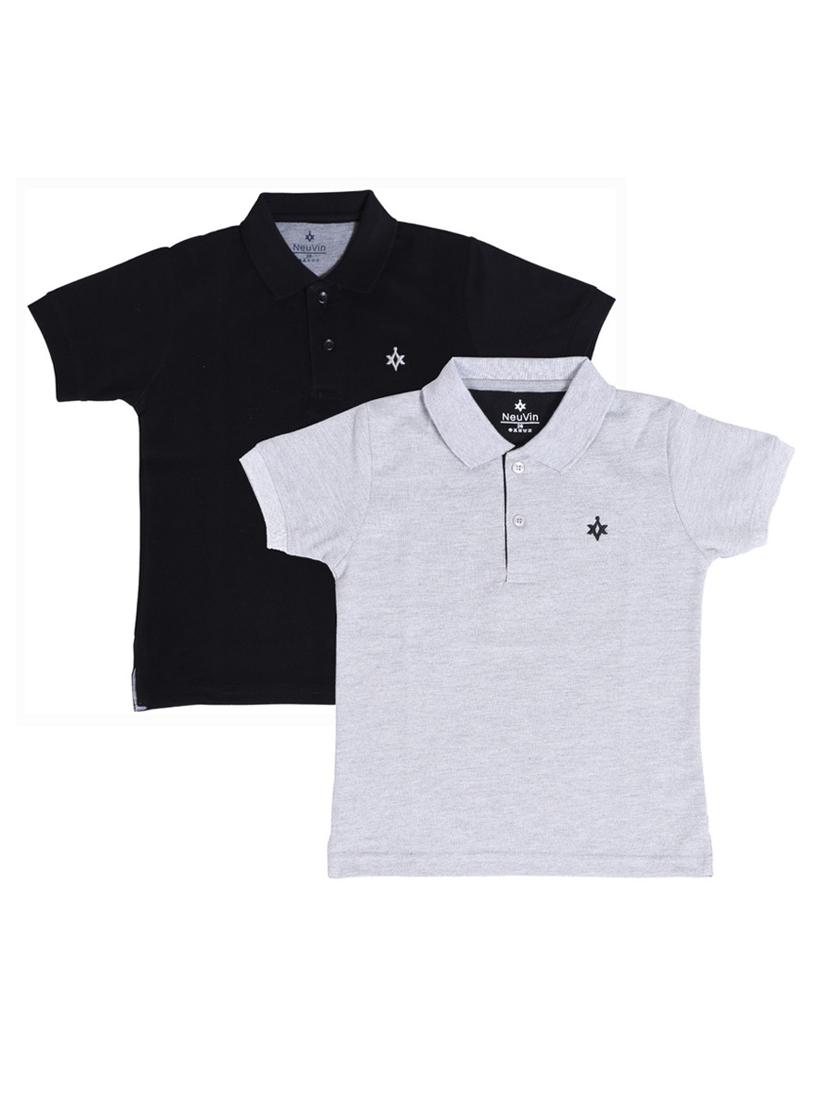 boys pack of 2 solid t-shirt 