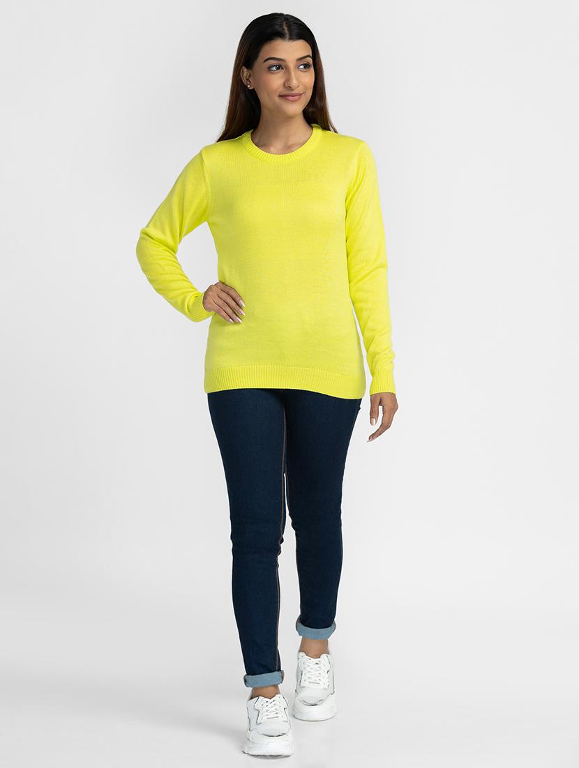 round neck solid pullover - 19172935 - Standard Image - 3