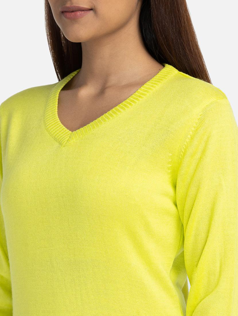 v-neck solid pullover - 19172936 - Standard Image - 5