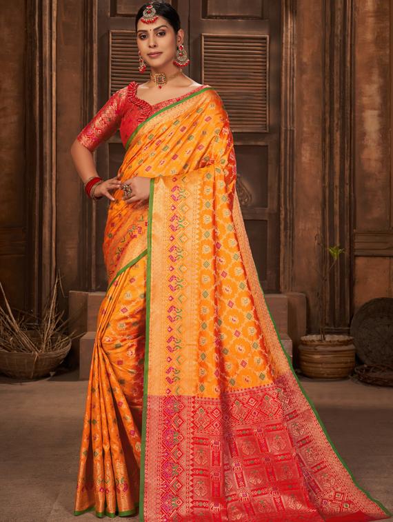 yellow kanjivaram saree - 19173165 - Zoom Image - 0