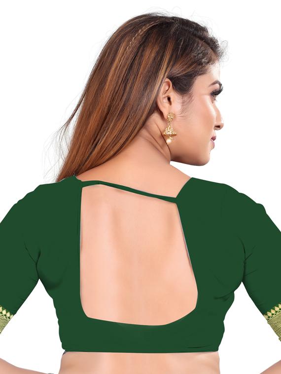 self design woven saree with blouse - 19173216 - Standard Image - 3
