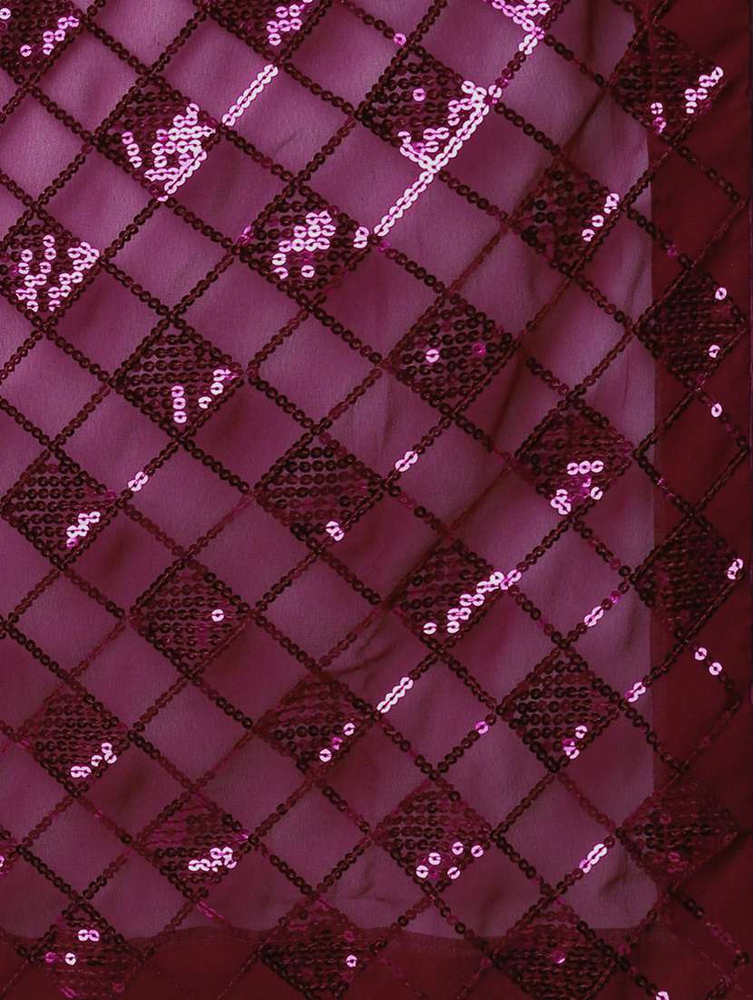 sequins embroidered saree  with blouse - 19175719 -  Standard Image - 5