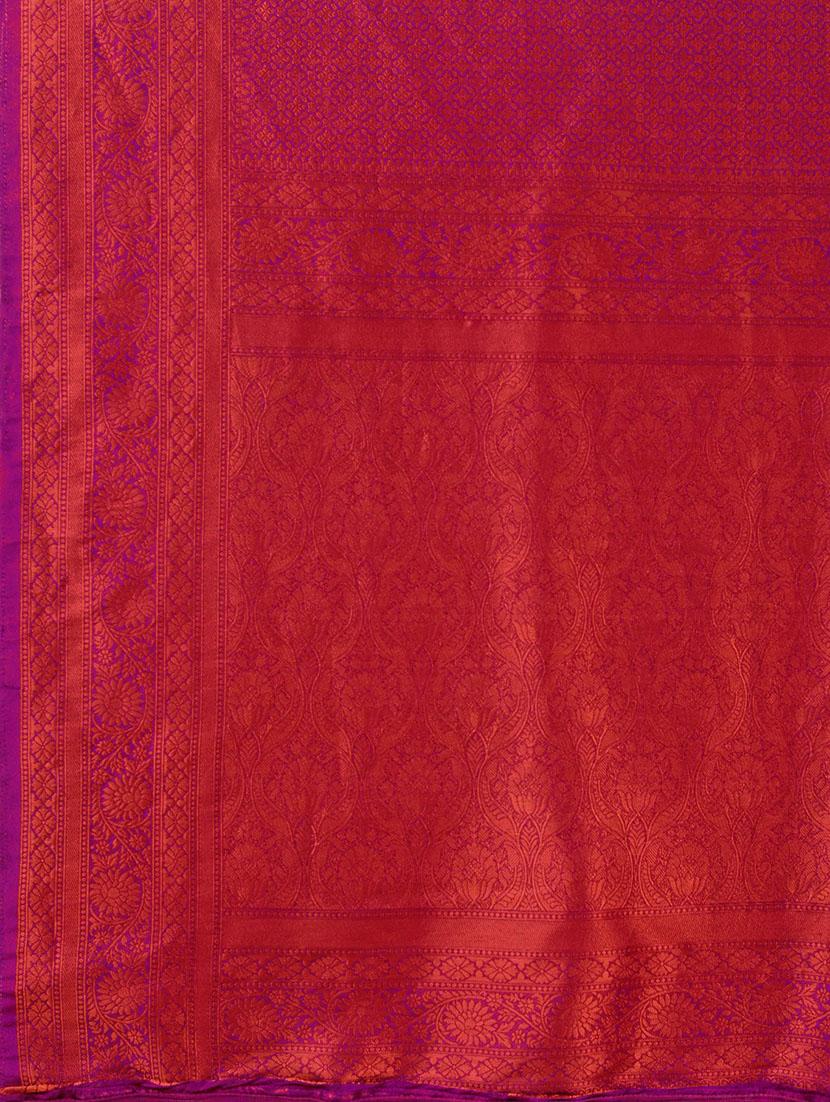 self design woven saree with blouse - 19175737 - Standard Image - 5
