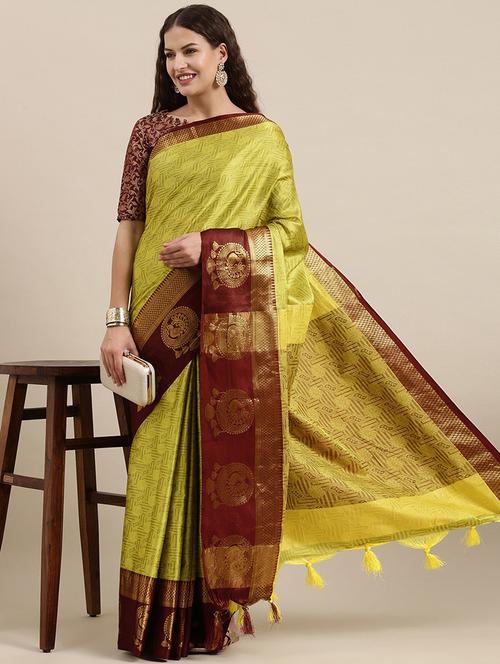 green bollywood saree with blouse - 19176247 -  Standard Image - 0