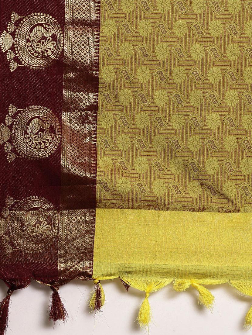green bollywood saree with blouse - 19176247 - Standard Image - 5
