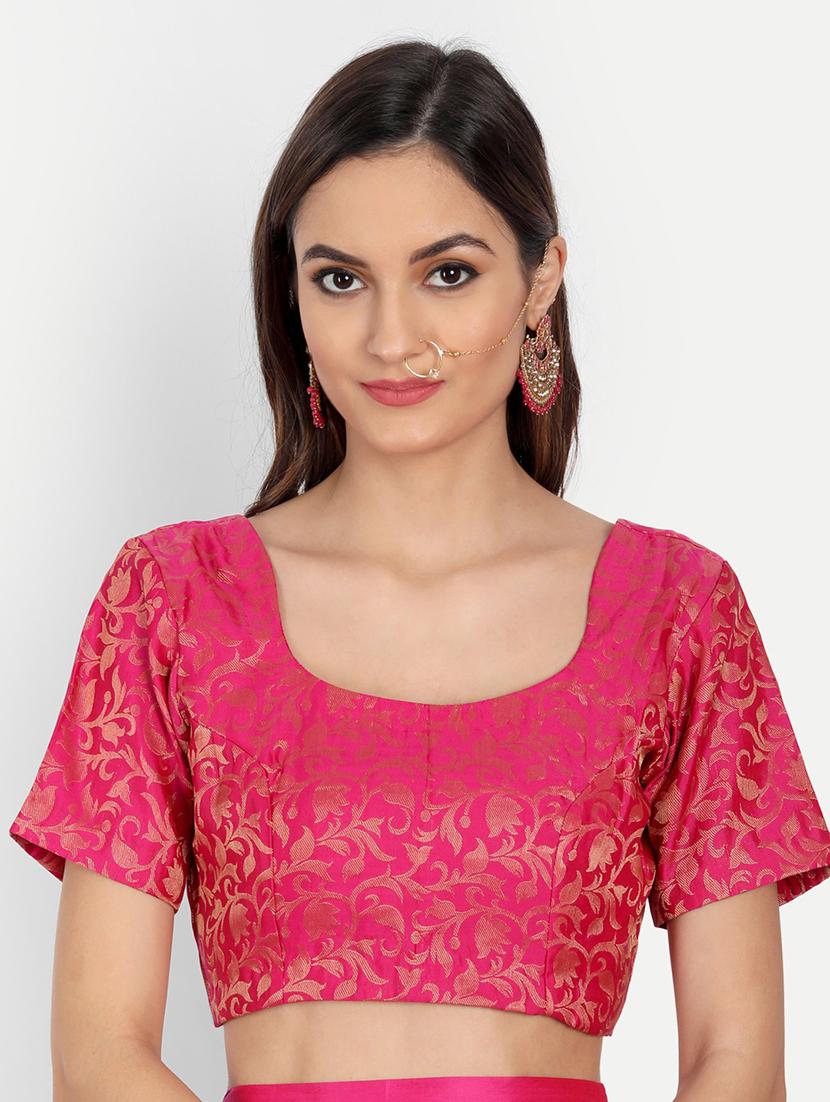 self design woven saree with blouse - 19176521 - Standard Image - 3
