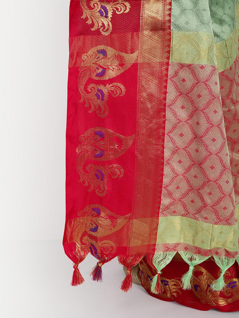 self design woven saree - 19176522 - Standard Image - 3