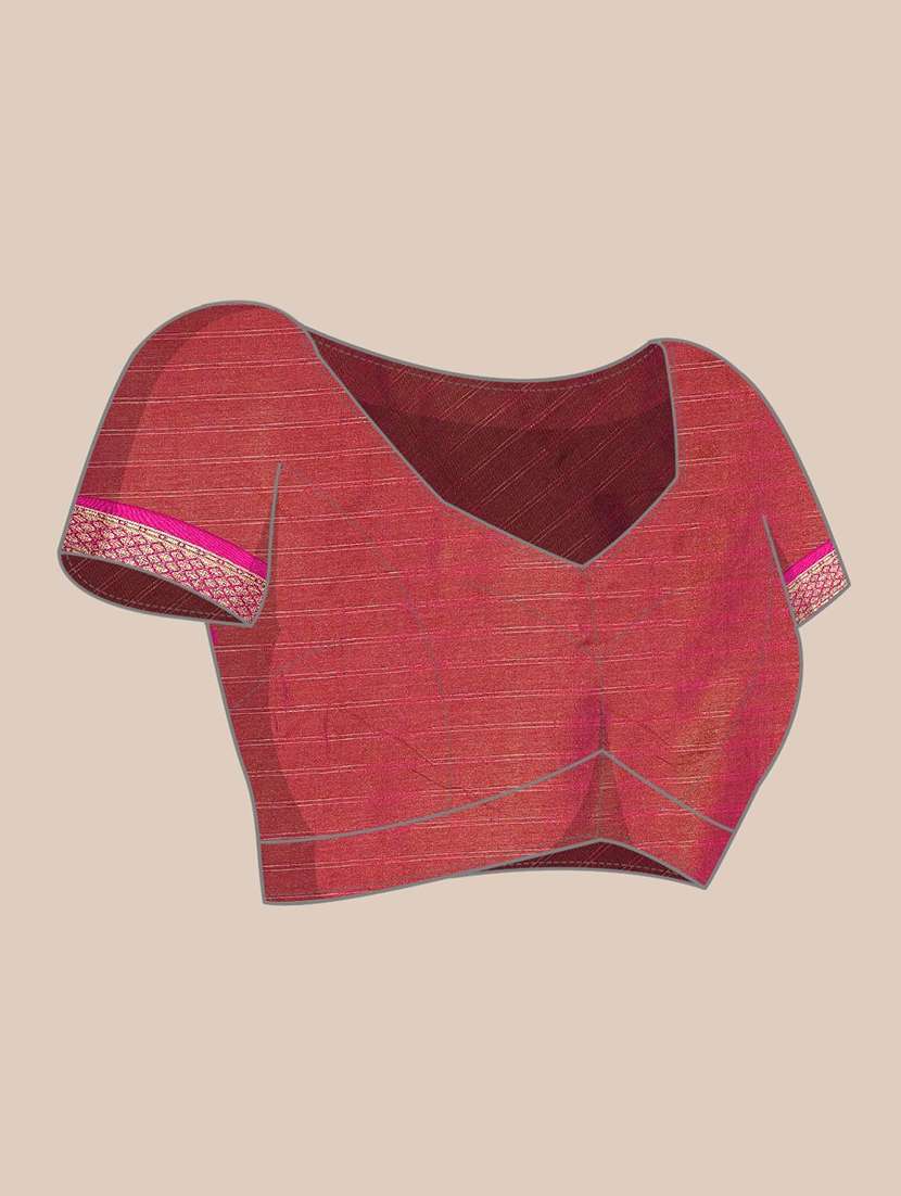 self design woven saree with blouse - 19176529 - Standard Image - 3