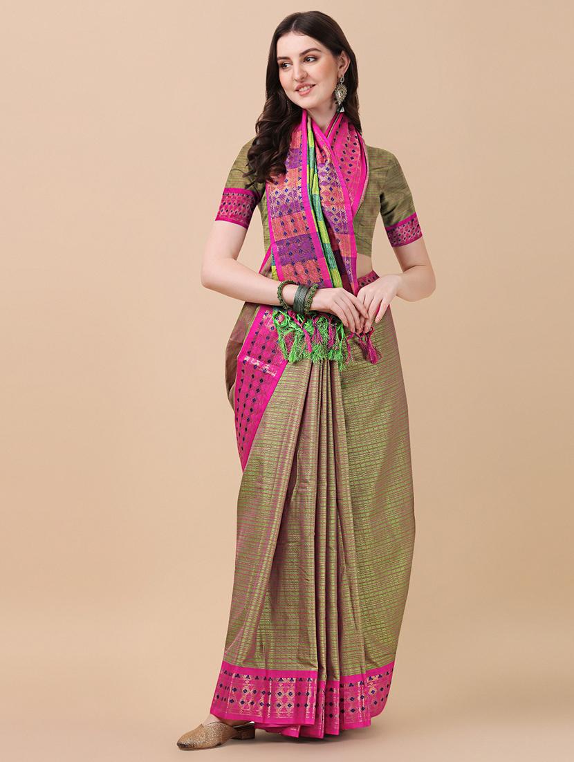 self design woven saree - 19176536 - Zoom Image - 0