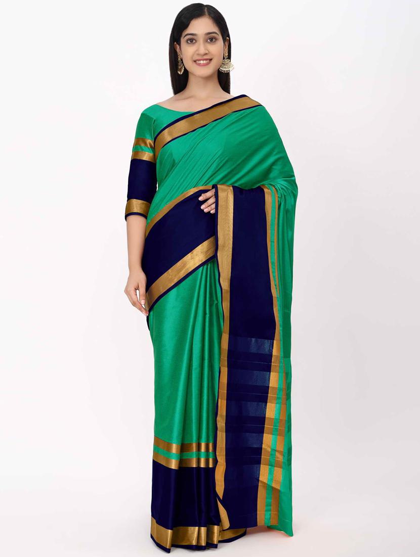self design mysore silk saree with blouse - 19176628 - Zoom Image - 0