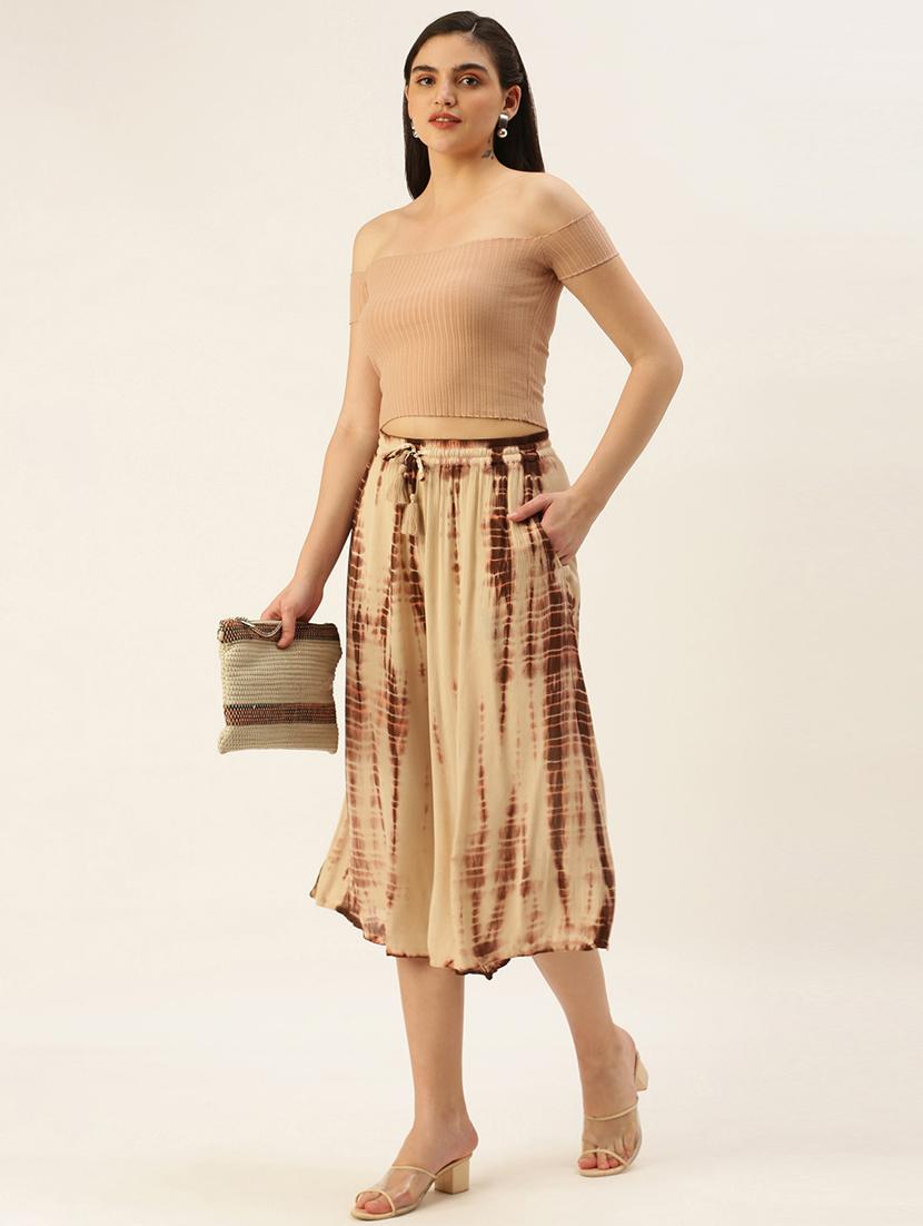 beige tie and dyed culottes - 19177045 - Standard Image - 3