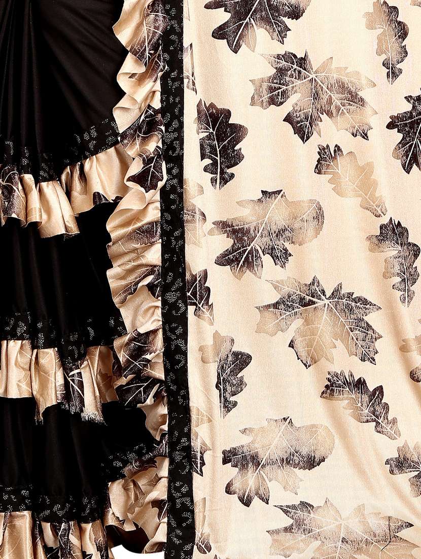 cream printd saree with blouse - 19177255 -  Standard Image - 3