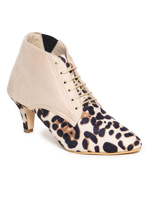 women animal print lace up boots - 19177838 -  Standard Image - 0