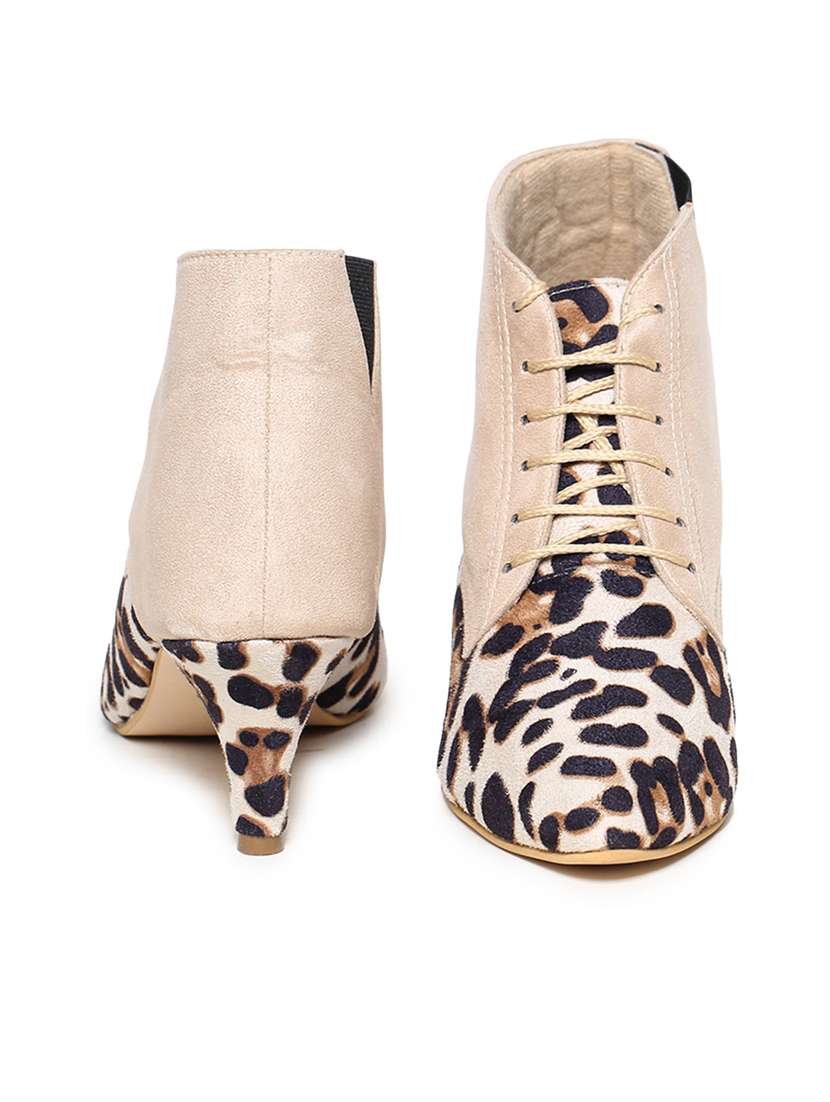 women animal print lace up boots - 19177838 -  Standard Image - 3