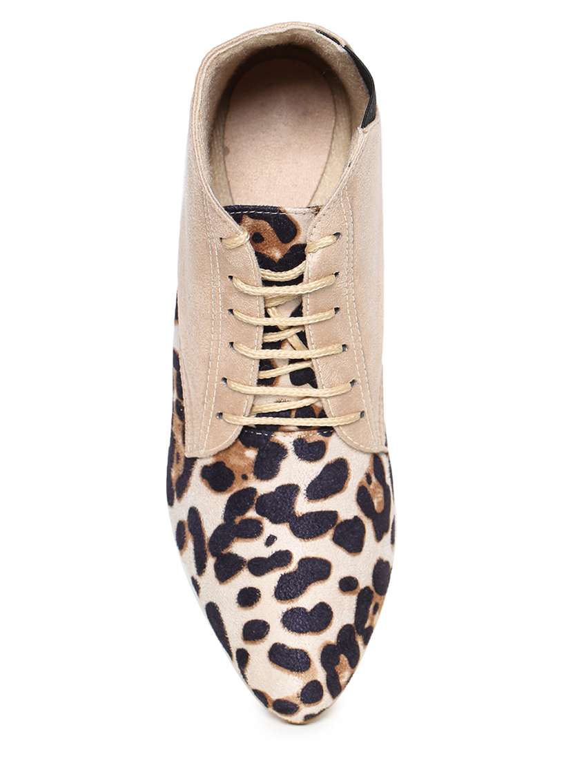 women animal print lace up boots - 19177838 -  Standard Image - 5