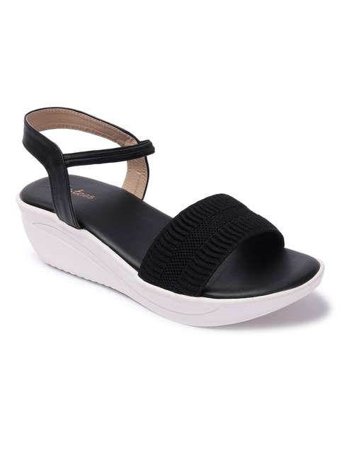 black wedge sandal - 19177906 - Standard Image - 0