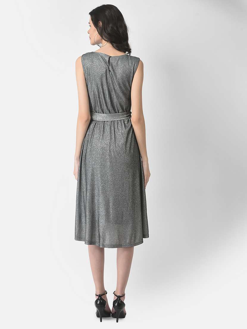 women's fit & flare self design dress - 19178436 - Standard Image - 3