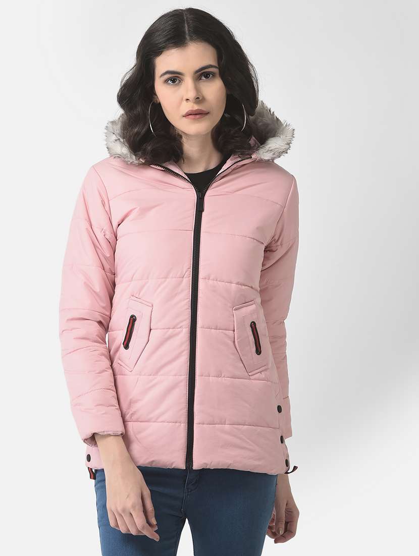 pink nylon regular jacket