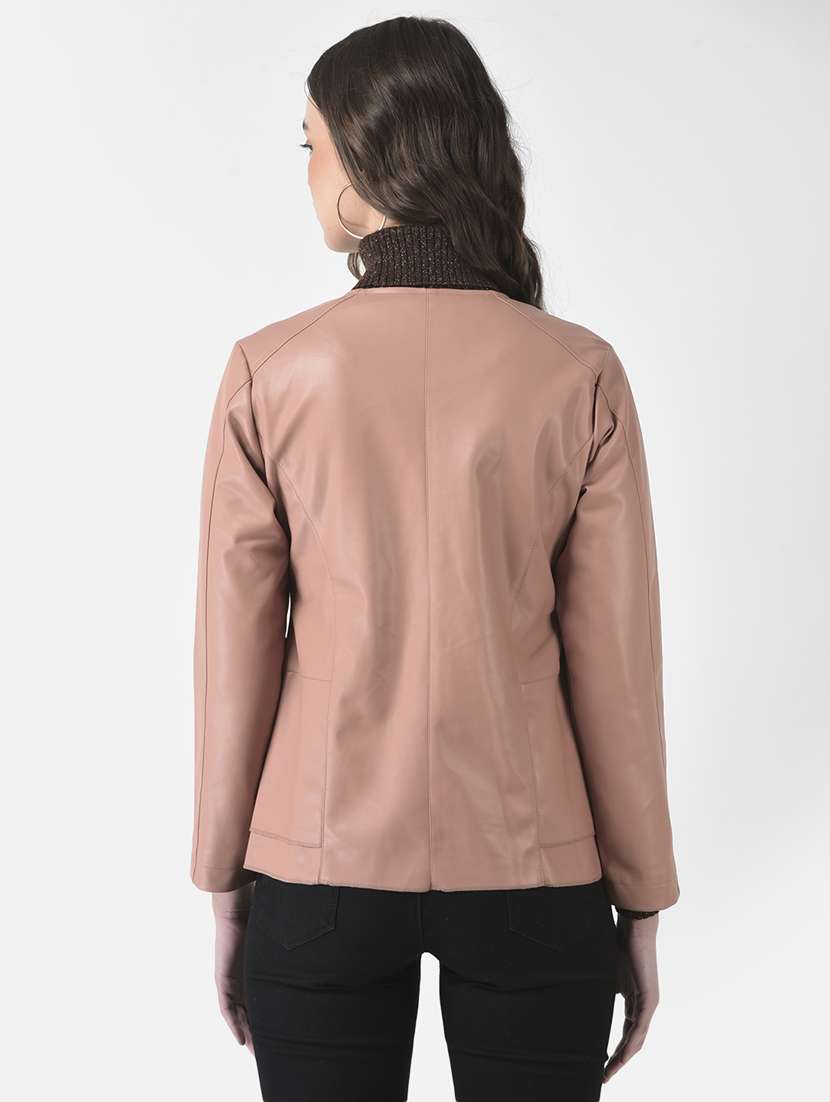 solids leatherette jacket - 19178467 - Standard Image - 3