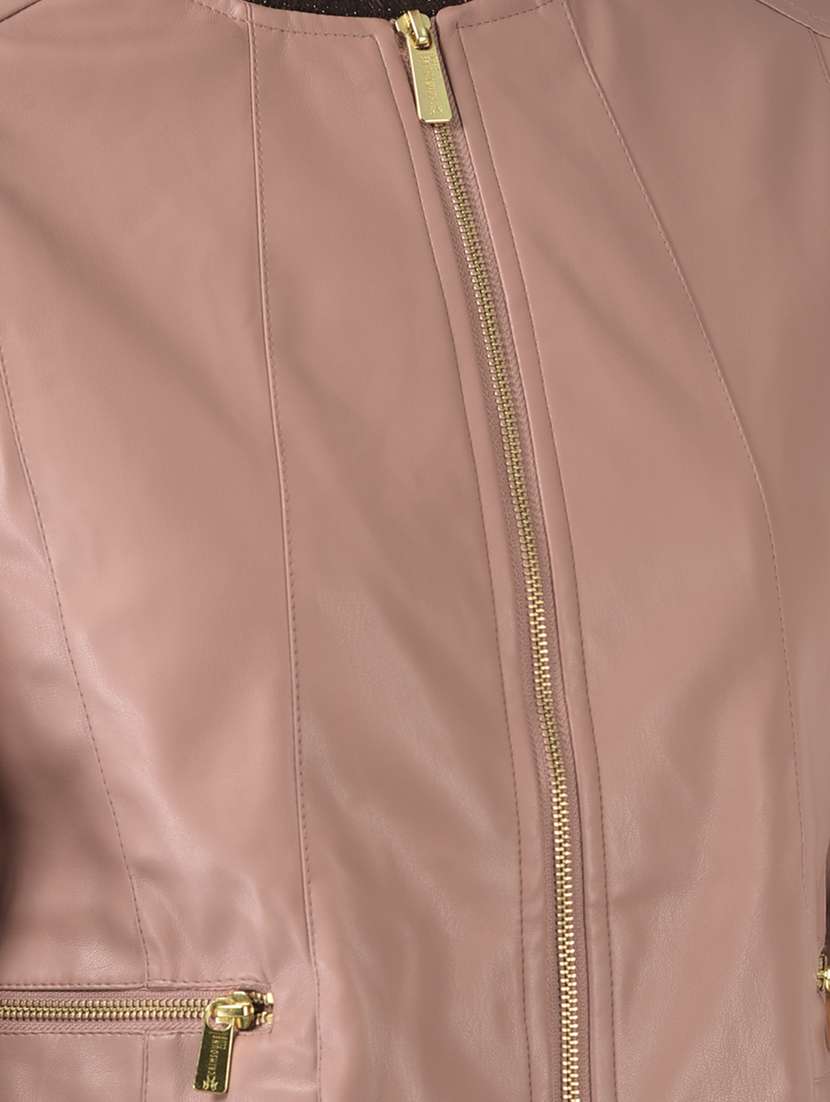 solids leatherette jacket - 19178467 - Standard Image - 5