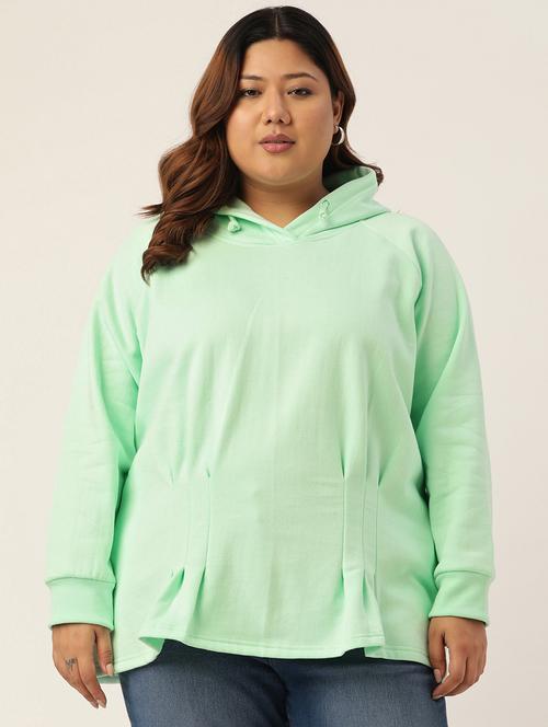 hooded neck solid plus sweatshirt - 19178503 -  Standard Image - 0