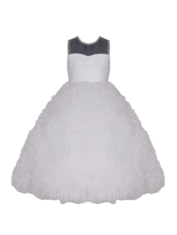 girls round neck sleeveless frock - 19178517 -  Zoom Image - 0