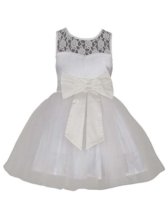 girls round neck sleeveless frock