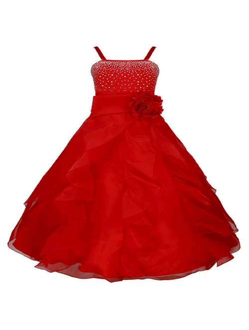 girls shoulder strap sleeveless frock - 19178592 -  Standard Image - 0