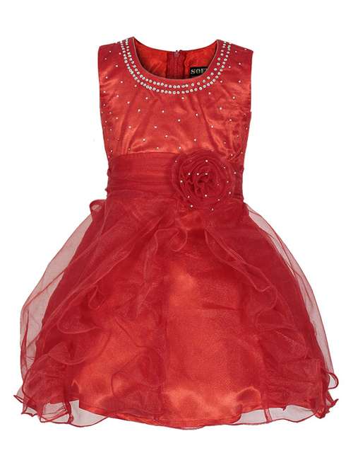 girls round neck sleeveless frock - 19178644 -  Standard Image - 0