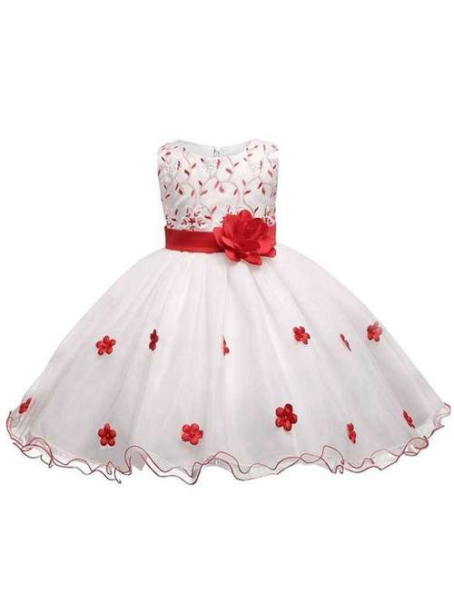 girls round neck sleeveless frock - 19178670 -  Standard Image - 0