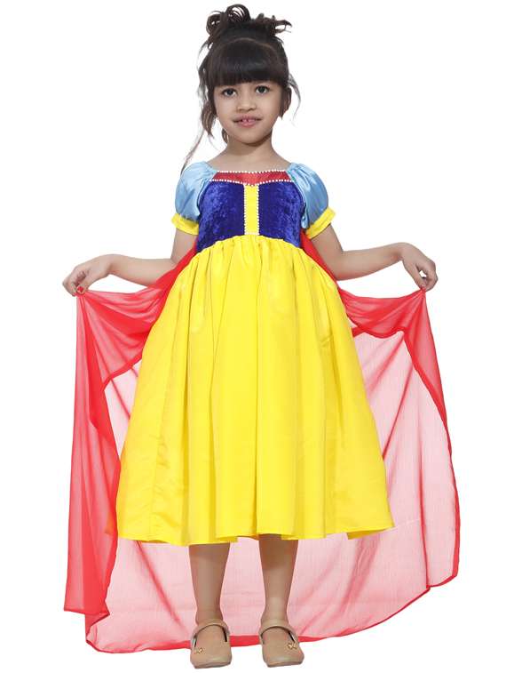 girls v neck cap sleeve frock